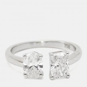 Diamond edit 18k White Gold Lab Grown Diamond 1.68 cts Ring Size 54