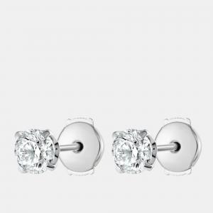 18k White Gold Classic 2.00 cts Lab Grown Diamond Stud Earrings