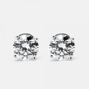 18k White Gold Round Brilliant Cut Lab Grown Diamonds Earrings (Approx 6.00 ct)