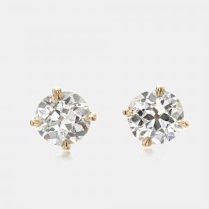 18k Yellow Gold Diamonds 0.66 ct. Stud Earrings