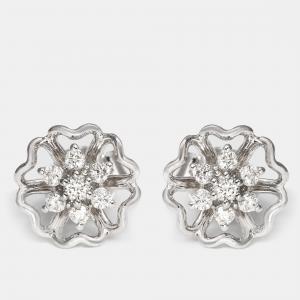 18k White Gold  Earring