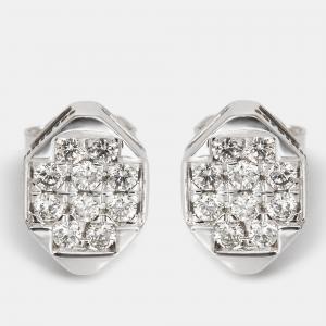 18k White Gold  Earring