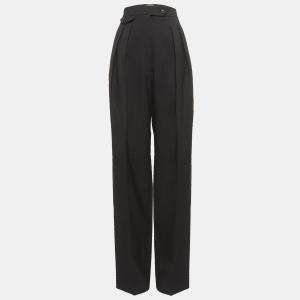 The Row Black Wool & Mohair Wide Leg Pants M