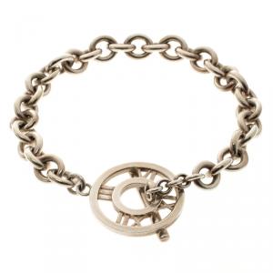 Pre Owned Tiffany & Co Atlas Silver Chain Link Toggle Bracelet 