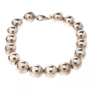 Pre Owned Tiffany & Co. Tiffany Hardwear Silver Ball Bracelet 19 cm