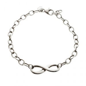 Pre Owned Tiffany & Co. Infinity Silver Chain Link Bracelet