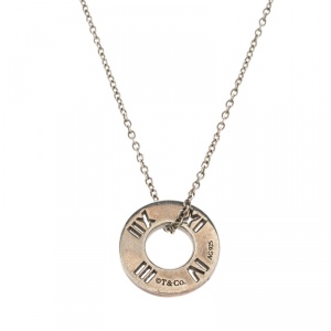 Tiffany & Co. Atlas Pierced Silver Pendant Necklace