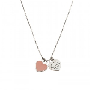 Pre Owned Tiffany & Co. Return To Tiffany Double Heart Tags Silver Chain Necklace