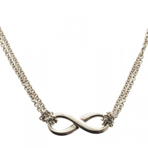Pre Owned Tiffany & Co. Infinity Silver Pendant Necklace