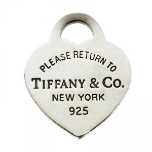 Pre Owned Tiffany & Co. Return To Tiffany Heart Tag Silver Charm Pendant