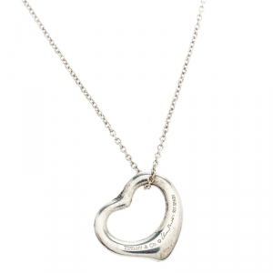 Pre Owned Tiffany & Co. Elsa Peretti Open Heart Pendant Necklace