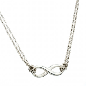 Pre Owned Tiffany & Co. Tiffany Infinity Silver Pendant Necklace