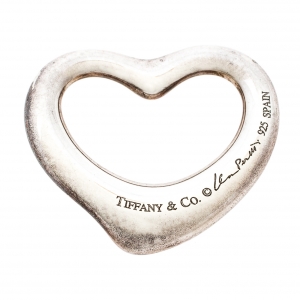 Tiffany & Co. Elsa Peretti Open Heart Silver Pendant