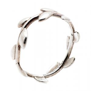 Pre Owned Tiffany & Co. Paloma Picasso Olive Leaf Band Ring Size 52