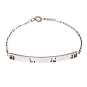 Pre Owned Tiffany & Co. Atlas Silver Bar Bracelet