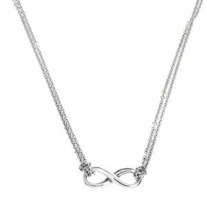 Pre Owned Tiffany & Co. Tiffany Infinity Silver Chain Link Necklace