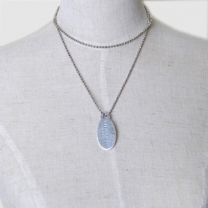 Pre Owned Tiffany & Co. Silver Return To Tiffany Oval Tag Pendant