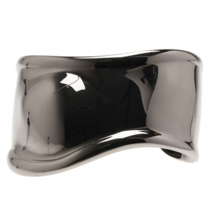 Pre Owned Tiffany & Co. Elsa Peretti Bone Charcoal-Color Ruthenium Over Copper Cuff Bracelet