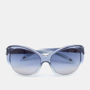 Pre Owned Tiffany & Co. Bicolor Ombre/ Blue Gradient Cat-Eye Sunglasses