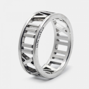 Tiffany & Co. Open Atlas Sterling Silver Ring Size 54