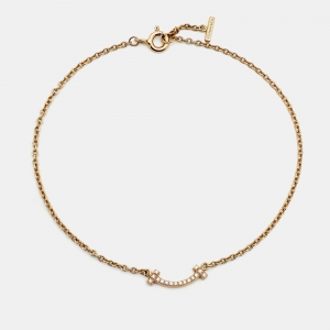 Pre Owned سوار تيفاني & كو. تيفاني تي سمايل ألماس ذهب أصفر عيار 18 صغير