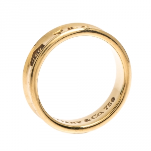 Tiffany & Co. Tiffany 1837 18K Yellow Gold Band Ring Size 63
