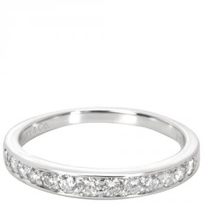 Pre Owned Tiffany & Co. 0.25 CTW Diamond Platinum Wedding Band Ring Size 51