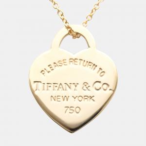 Pre Owned Tiffany & Co. Vintage Return To Tiffany Heart Tag 18K Rose Gold Necklace 