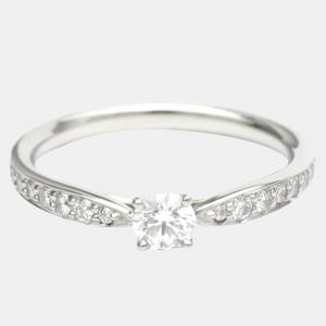 Pre Owned Tiffany & Co. Harmony Engagement Platinum Diamond Ring EU 49