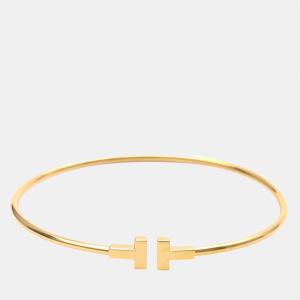 Pre Owned Tiffany & Co. T Wire 18K Rose Gold Bracelet 16
