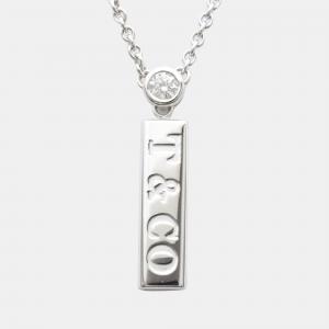 Tiffany & Co. Tiffany Bar 18K White Gold Diamond Necklace