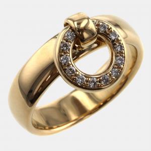 Tiffany & Co. 18K Yellow Gold and Diamond Door Knocker Ring US 10