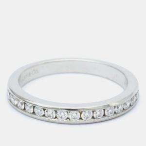 Pre Owned Tiffany & Co. Tiffany Setting Platinum Diamond Ring EU 49