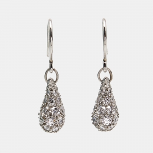 مملوكة مسبقًا Tiffany & Co. Elsa Peretti  Teardrop Diamond Platinum Drop Earrings