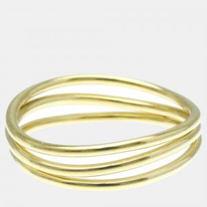Tiffany & Co. 18K Yellow Gold Elsa Peretti Wave Band Ring EU 53