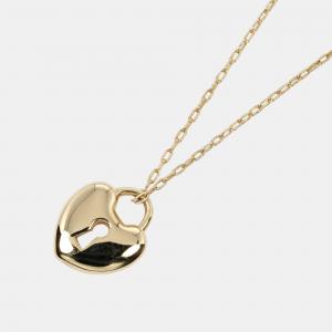 Tiffany & Co. 18K Yellow Gold Heart Lock Pendant Necklace