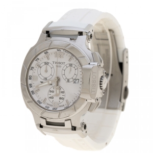 Tissot White Stainless Steel T-Race T048217A Women's Wristwatch 33 mm
