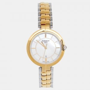 Tissot Mother of Pearl Two Tone Stainless Steel Flamingo T094210.22 Women's Wristwatch 30 mm 