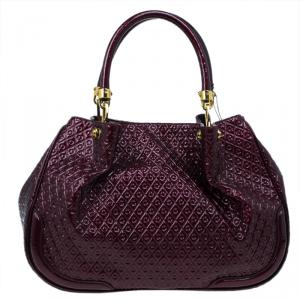 Tod's Signature Burgundy Patent Top Handle