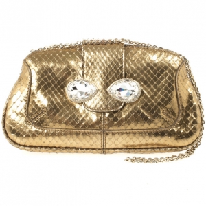 Tod's Bronze Venghe Catena Pouchette Bag