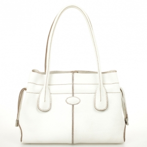 Tod's White Leather Small Tote