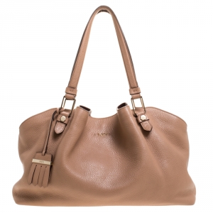 Tod's Beige Leather Flower Shoulder Bag