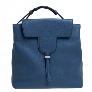 Tod's Blue Leather Small Joy Top Handle Bag