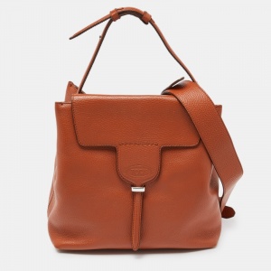 Tod's Brown Leather Joy Top Handle Bag