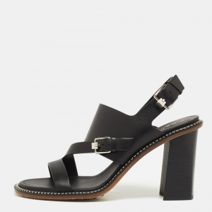 Tod's Black Leather Open Toe Ankle Strap Sandals Size 40