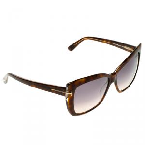 Pre Owned Tom Ford Brown Havan TF390 Irina Sunglasses