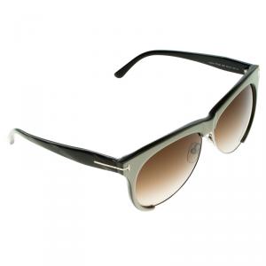 Pre Owned Tom Ford Grey/Black TF365 Leona Sunglasses