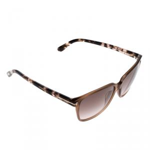 Pre Owned Tom Ford Brown TF432 Dana Cat Eye Sunglasses 