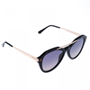 Pre Owned Tom Ford Black Smoke Lisa Sunglasses