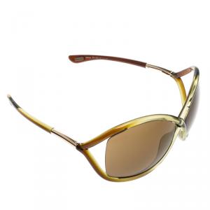 Pre Owned Tom Ford Brown/Green TF9 Q25 Whitney Oversized Sunglasses
